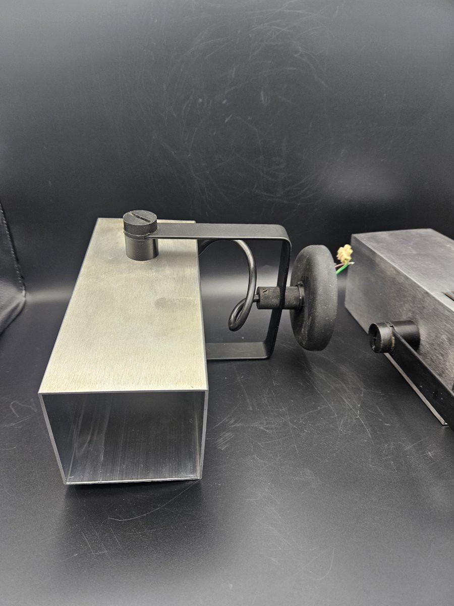 SPOTS, APPLIQUES, PAIRE DE SPOTS EN ALUMINIUM BROSSE ANNÉE 70 -photo-6