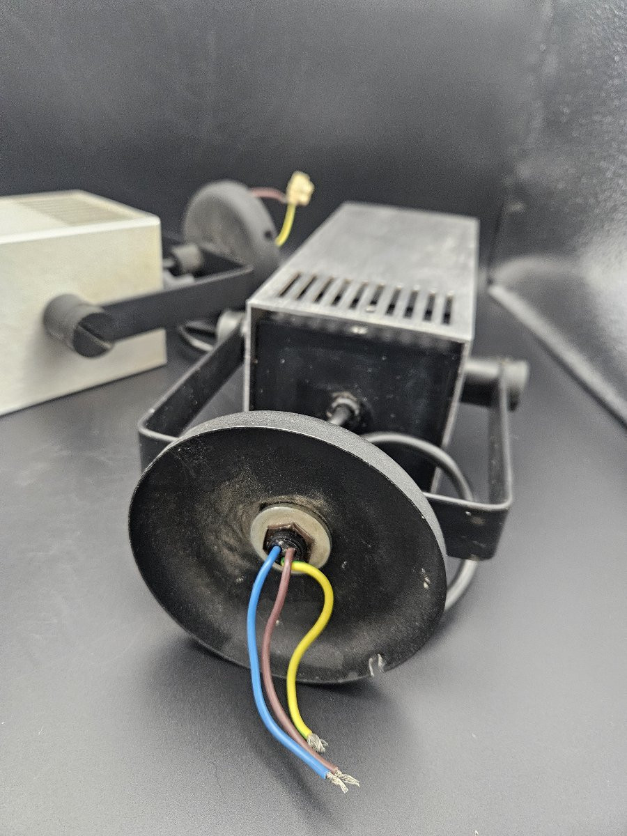 SPOTS, APPLIQUES, PAIRE DE SPOTS EN ALUMINIUM BROSSE ANNÉE 70 -photo-8