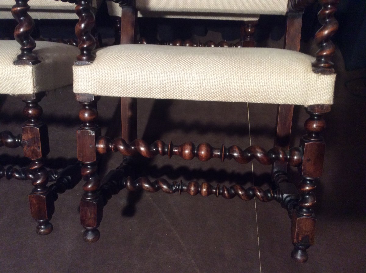 Suite Of Four Armchairs-photo-4