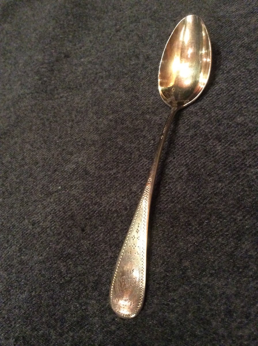 Twelve Small Spoons In Vermeil In Their Box Of Origin In Rosewood-photo-4