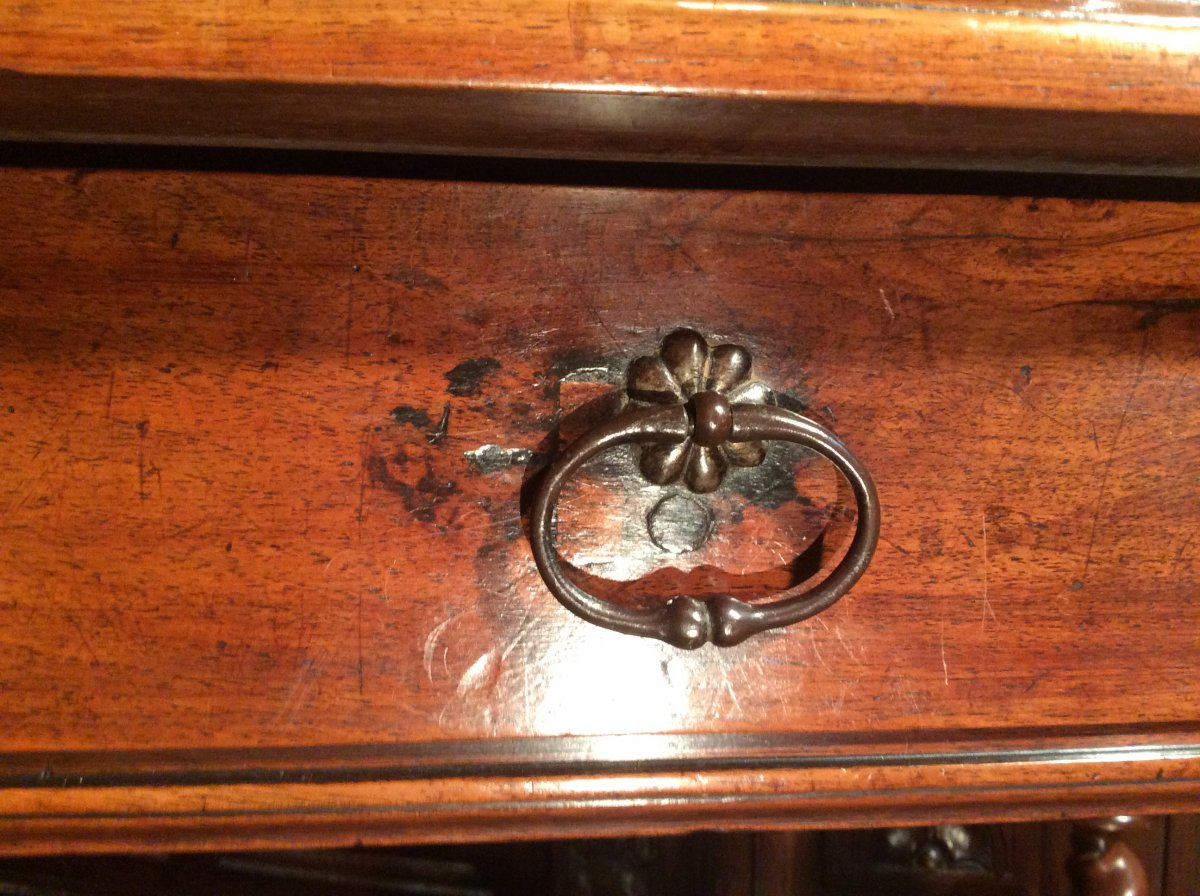 Louis XIII Table In Walnut Wood-photo-4