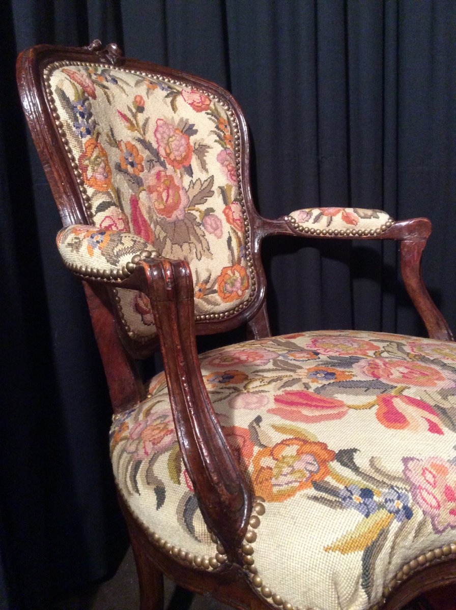 Fauteuil  Cabriolet  Louis  XV