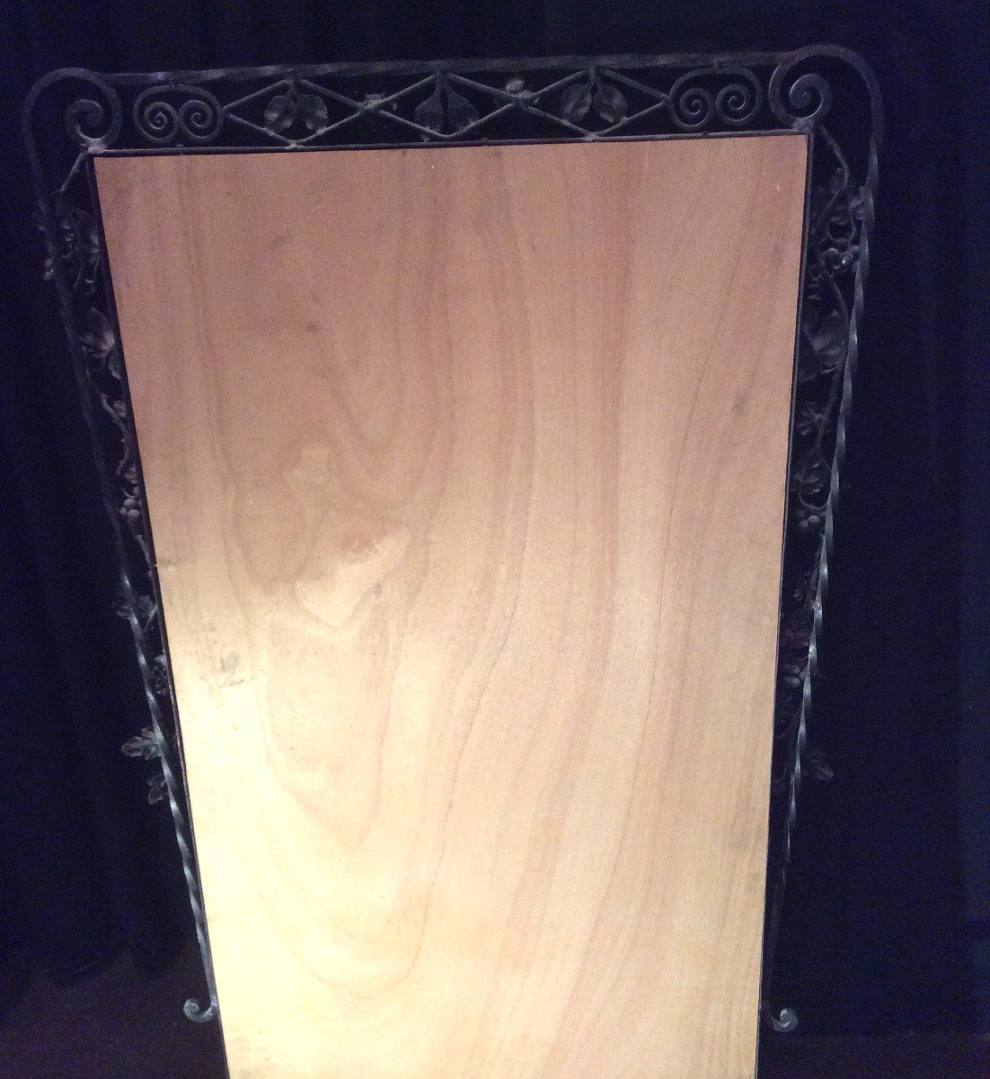 Art Deco Wrought Iron Mirror-photo-4