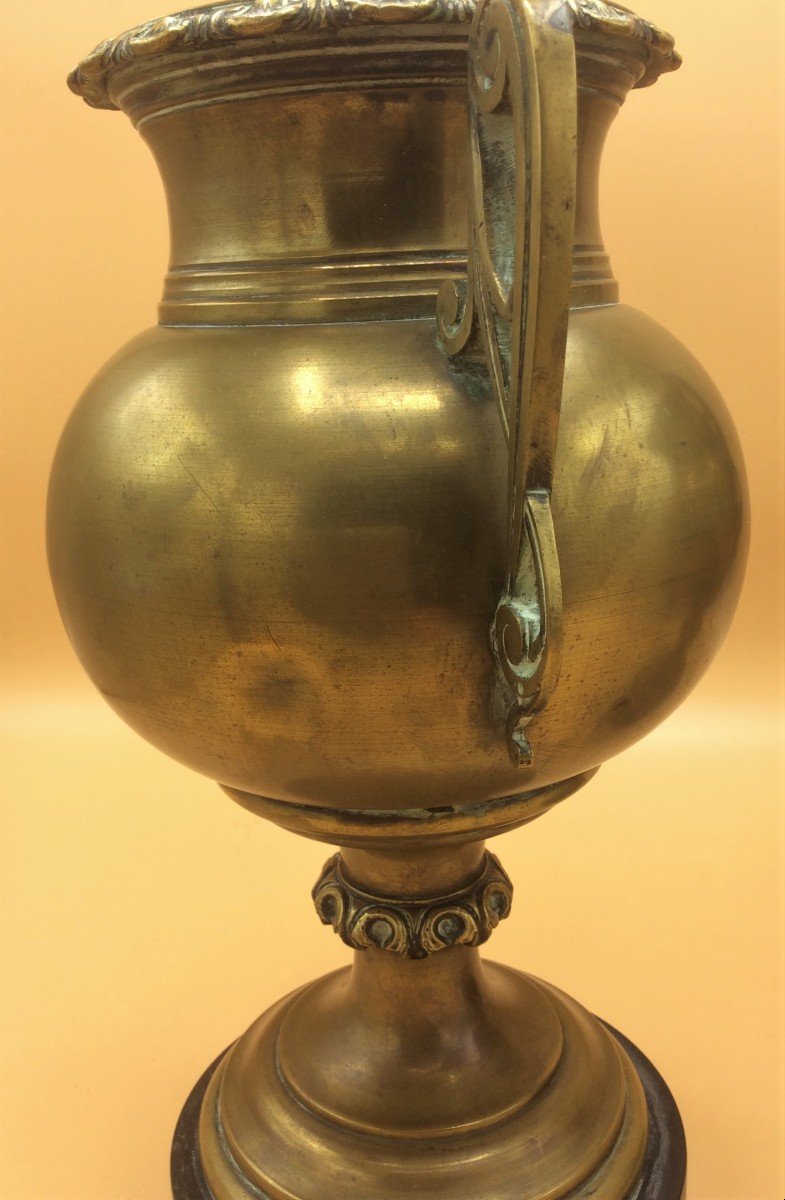 Pair Of Brass Casseroles Or Vases-photo-5