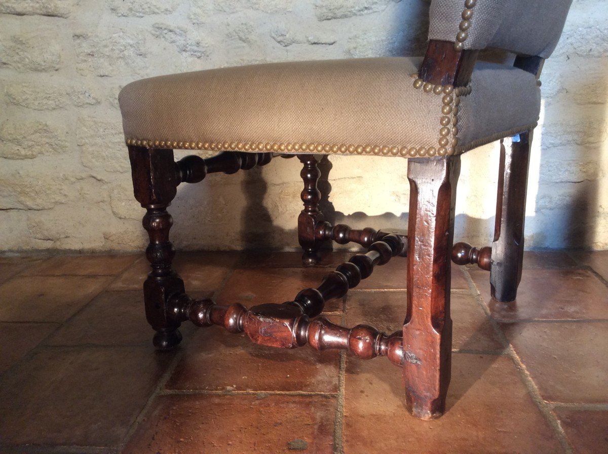 Louis XIII Chair Or Fireside Chair-photo-8