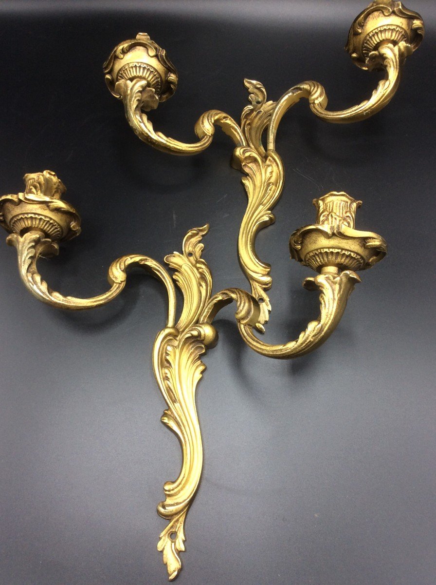 Pair Of Louis XV Rocaille Style Sconces