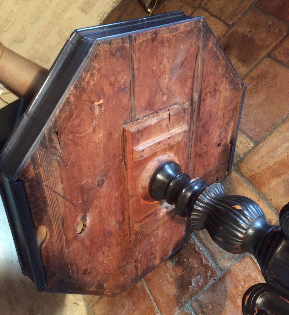 Pedestal, Table, Black Lacquered Tripod-photo-5