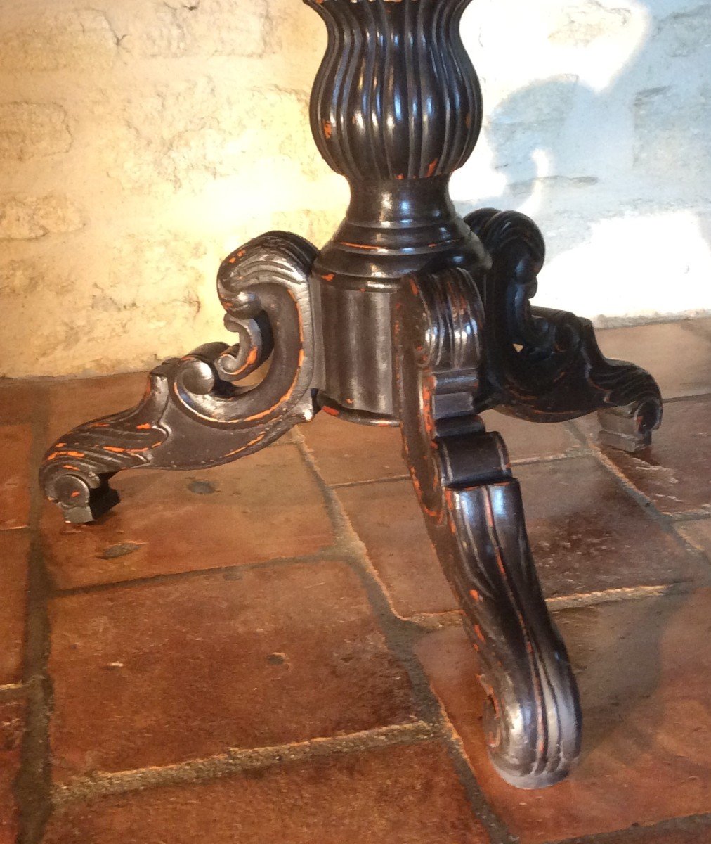 Pedestal, Table, Black Lacquered Tripod-photo-8