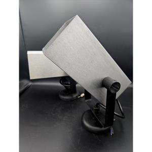 SPOTS, APPLIQUES, PAIRE DE SPOTS EN ALUMINIUM BROSSE ANNÉE 70