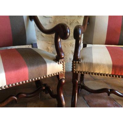  Fauteuils  Louis  XIII   en paire 