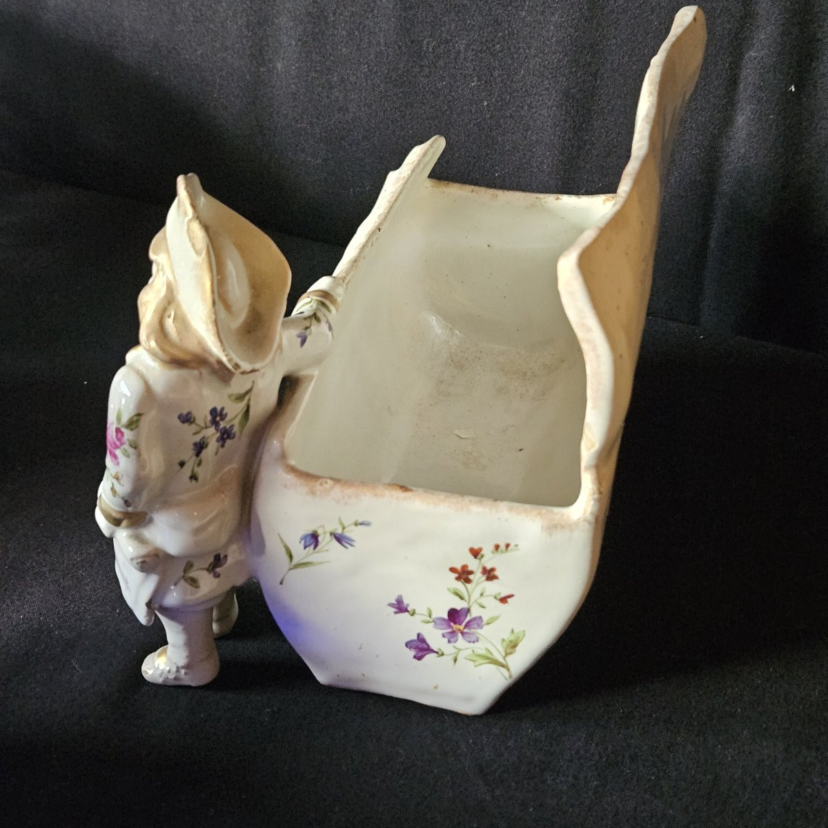 Emile Gallé, Earthenware Letter Holder, Signed Under And Over The Glaze-photo-4