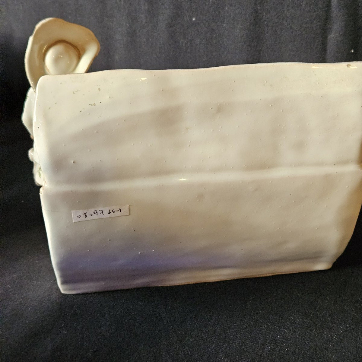 Emile Gallé, Earthenware Letter Holder, Signed Under And Over The Glaze-photo-2