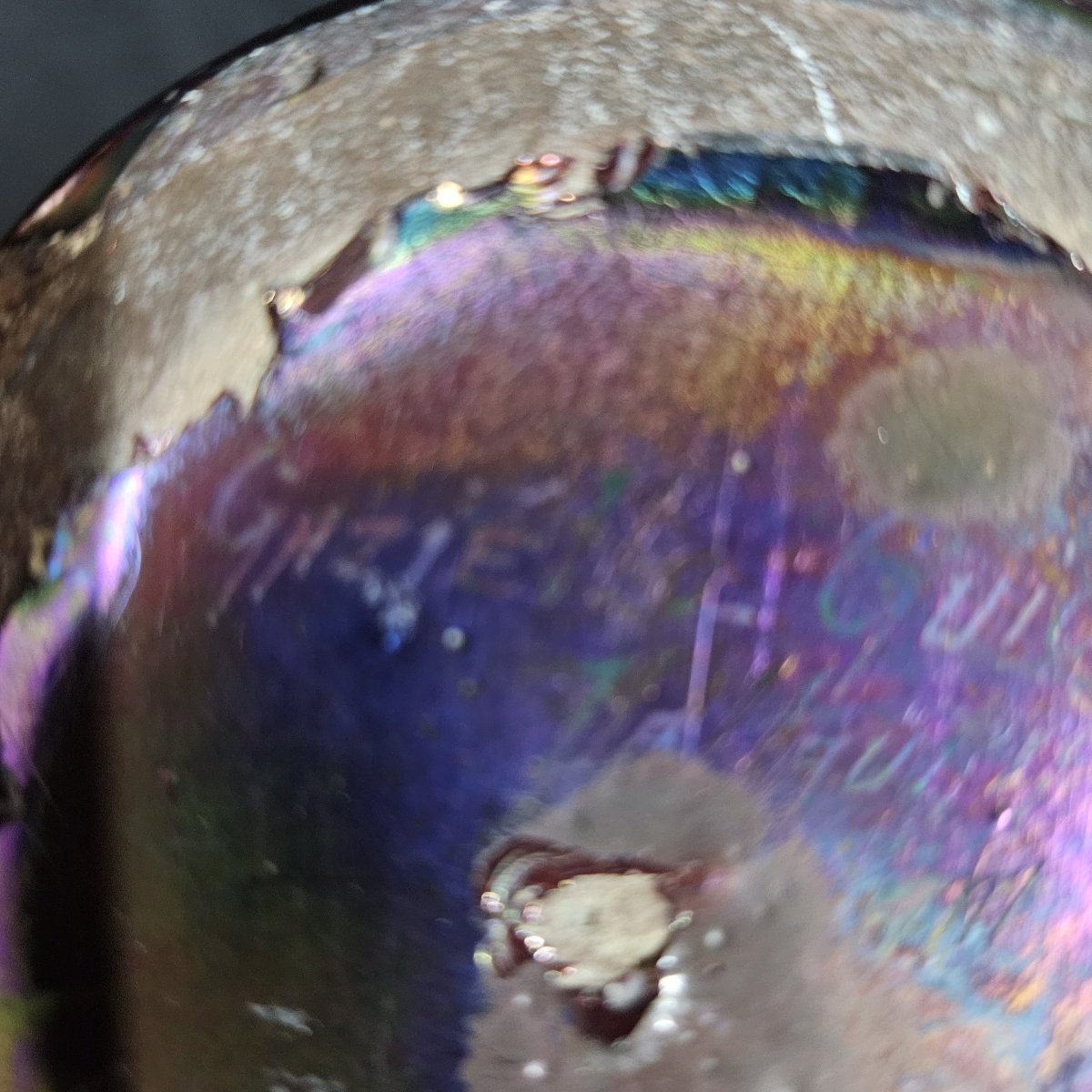 Gaziello Jean (1891 - 1957) - Iridescent Ceramic Vase With Mistletoe Decoration Signed Gaziello Vallauris-photo-3