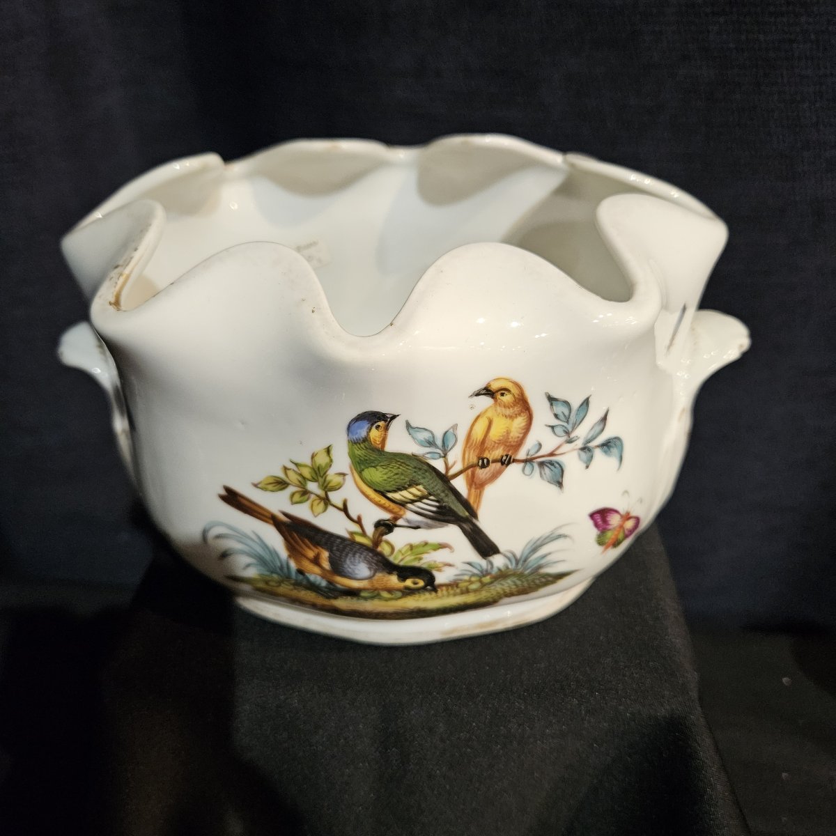 Dresden - Small Porcelain Cooler Or Glass Cover From Dresden (saxony, Germany)