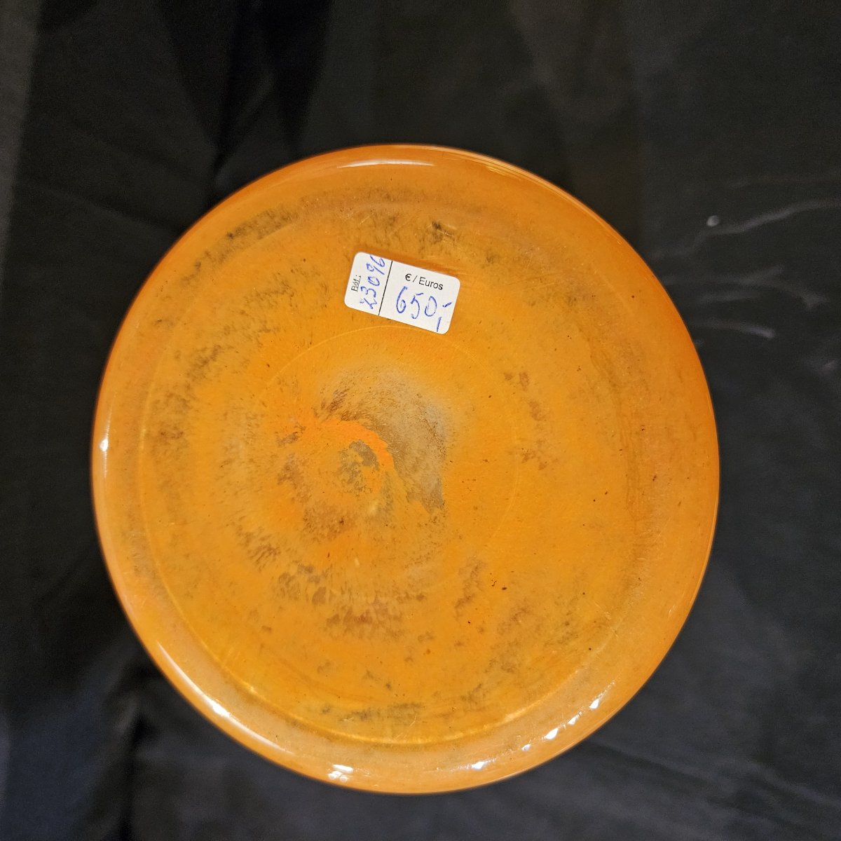 Degué - Acid-etched Vase In Shades Of Orange, From The Art Deco Period. It Is Signed -photo-2