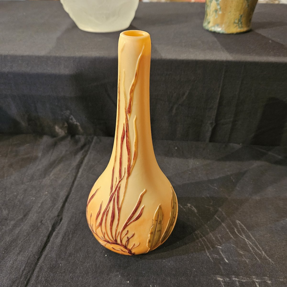 François Th. Legras. Berluze Vase Signed Legras. Art Nouveau Period-photo-1