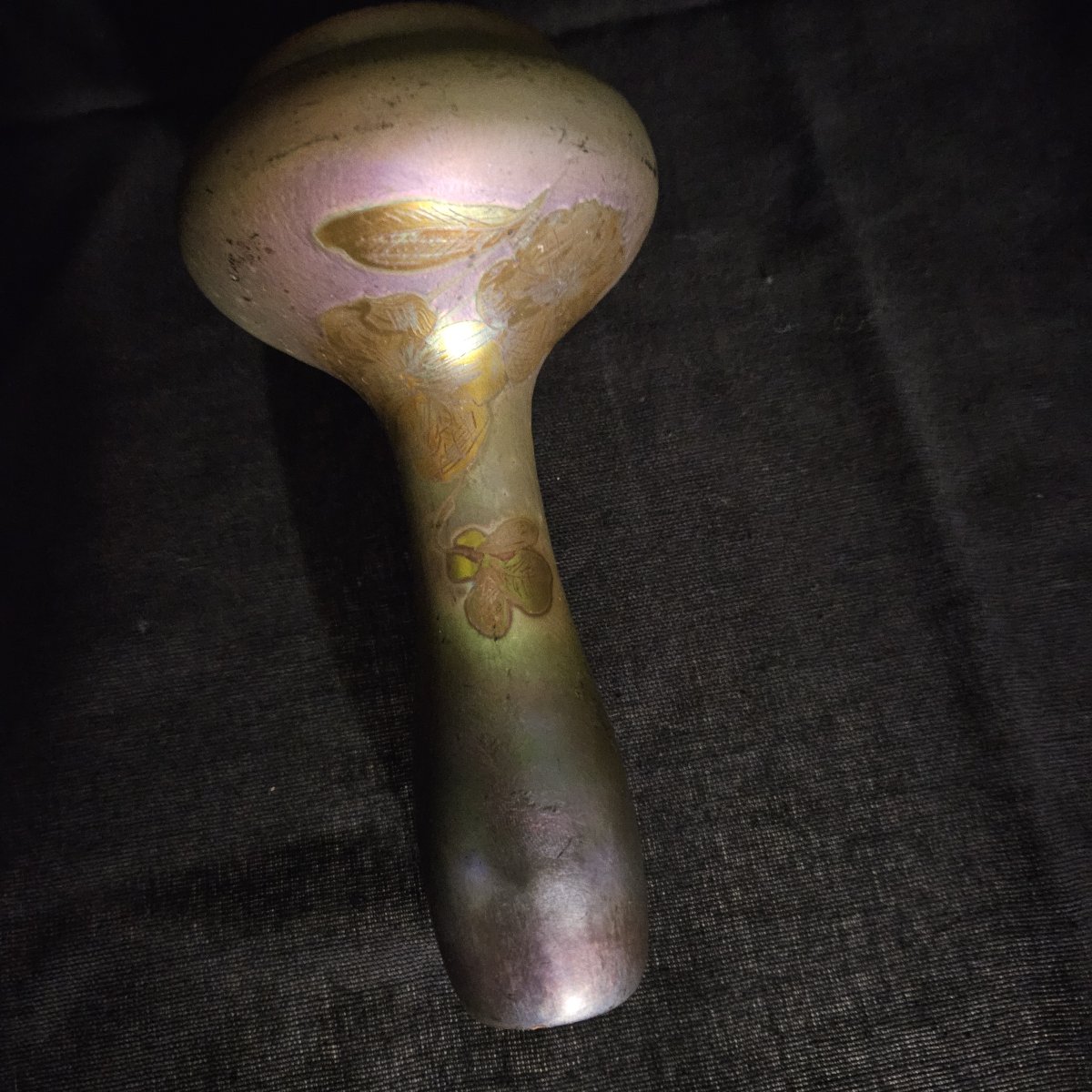 Jérôme Massier & fils. Vase en faïence irisée d'époque Art Nouveau-photo-2
