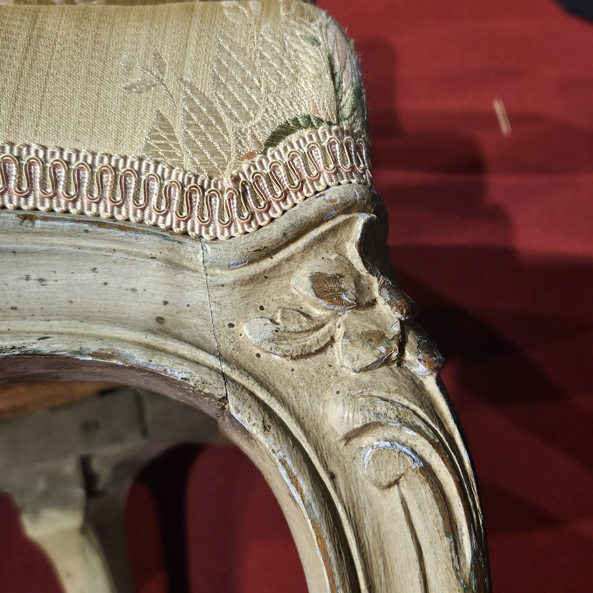 Pair Of Louis XV-style Armchairs In Polychrome Wood. Early 20th Century-photo-4