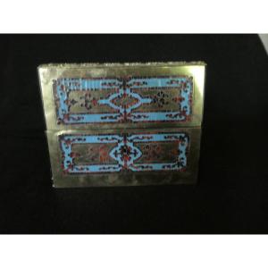 Théodore Année - Coffret à parfum en bois et marqueterie façon Boulle fin 19ème siècle