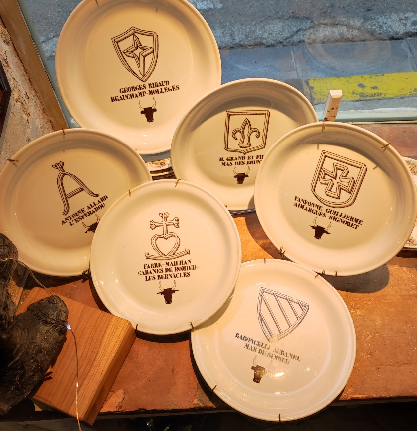 Set Of 6 Decorative Plates Camargue Herding