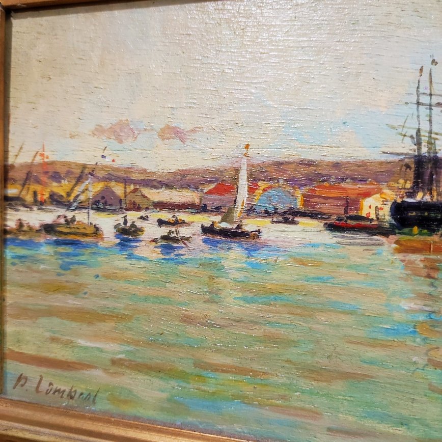 Oil On Wood Signed Lombard-photo-3