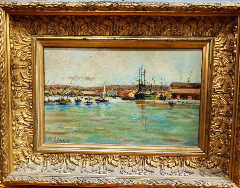Oil On Wood Signed Lombard