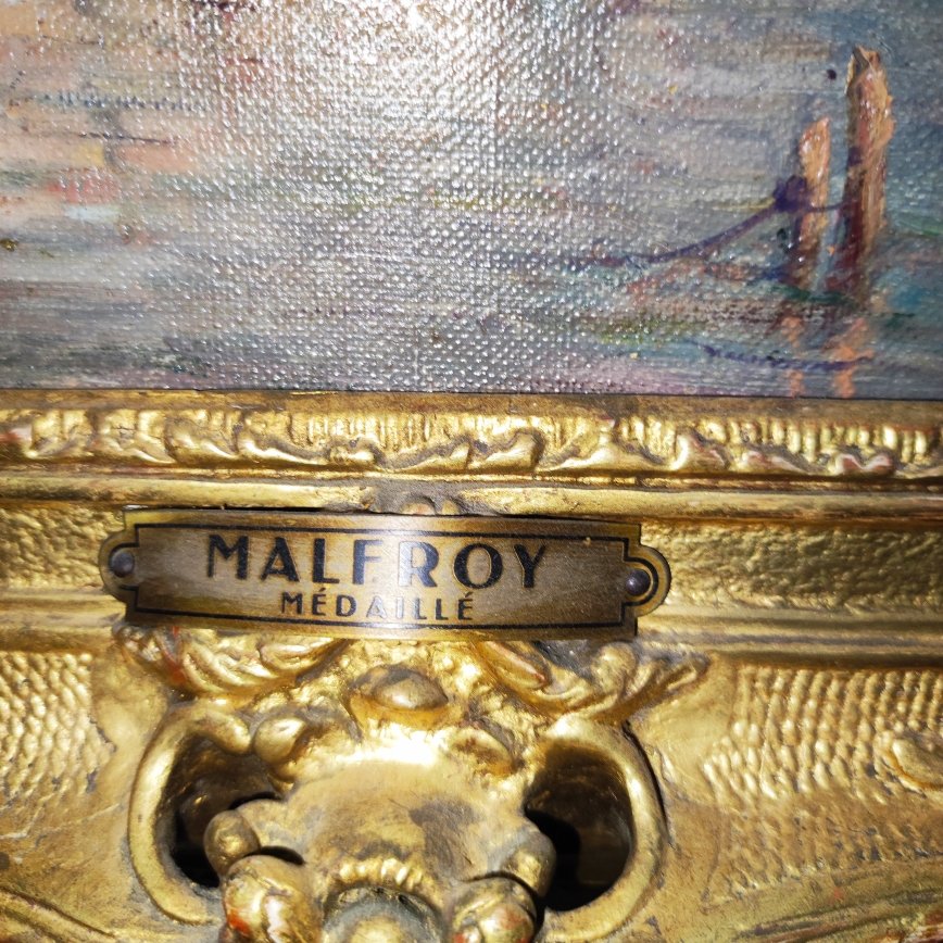 Oil On Canvas Signed Malfroy-photo-2