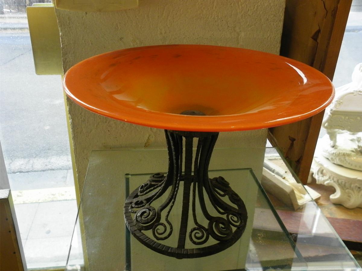 Coupe Art Deco En Pate De Verre