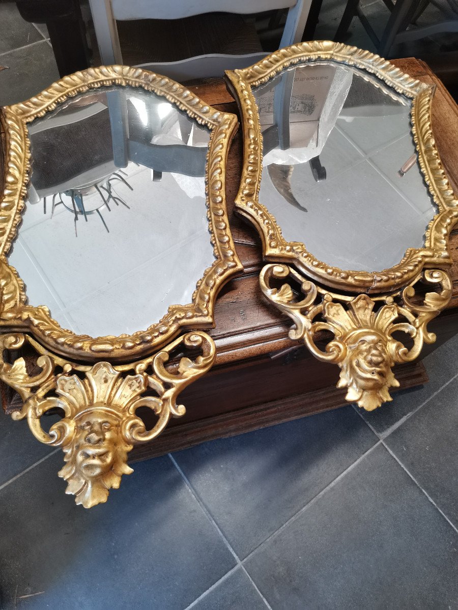 Pair Of Golden Mirrors