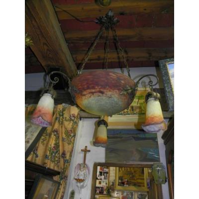 Glass Pate Chandelier