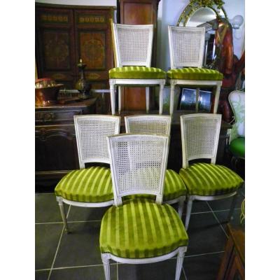 Set Of 6 Style Lxvi Chairs Fabric Seating