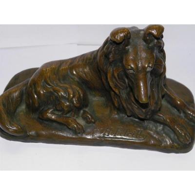 Bronze Dog Sculpture