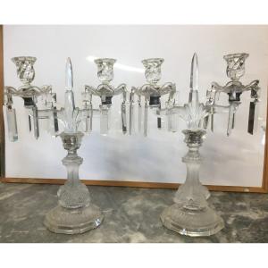 Pair Of Crystal Candlesticks