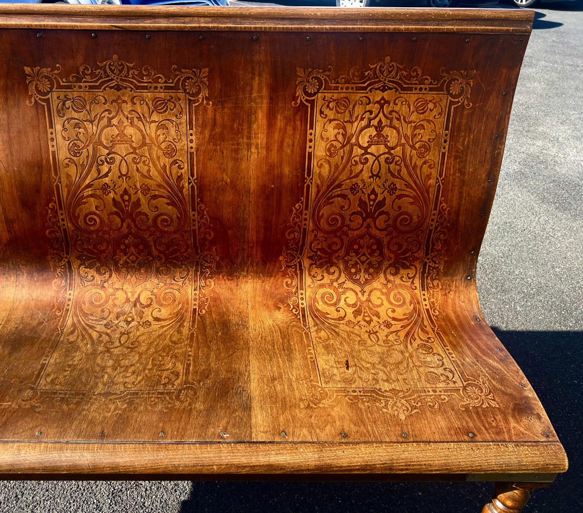 Ancienne banquette de bistrot vers 1900 -photo-1