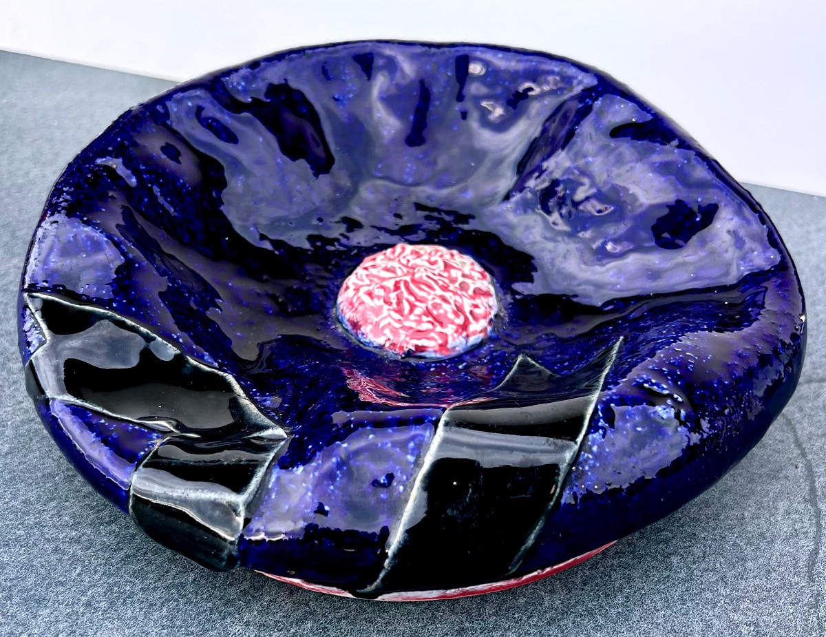 ancien cendrier bachi sous marin le lutin faience choisy le roi 1900 La Rochelle militaire -photo-1