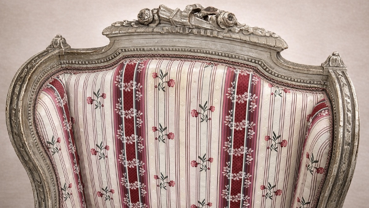 Ancienne bergère de style Louis XVI 19 eme fauteuil -photo-1