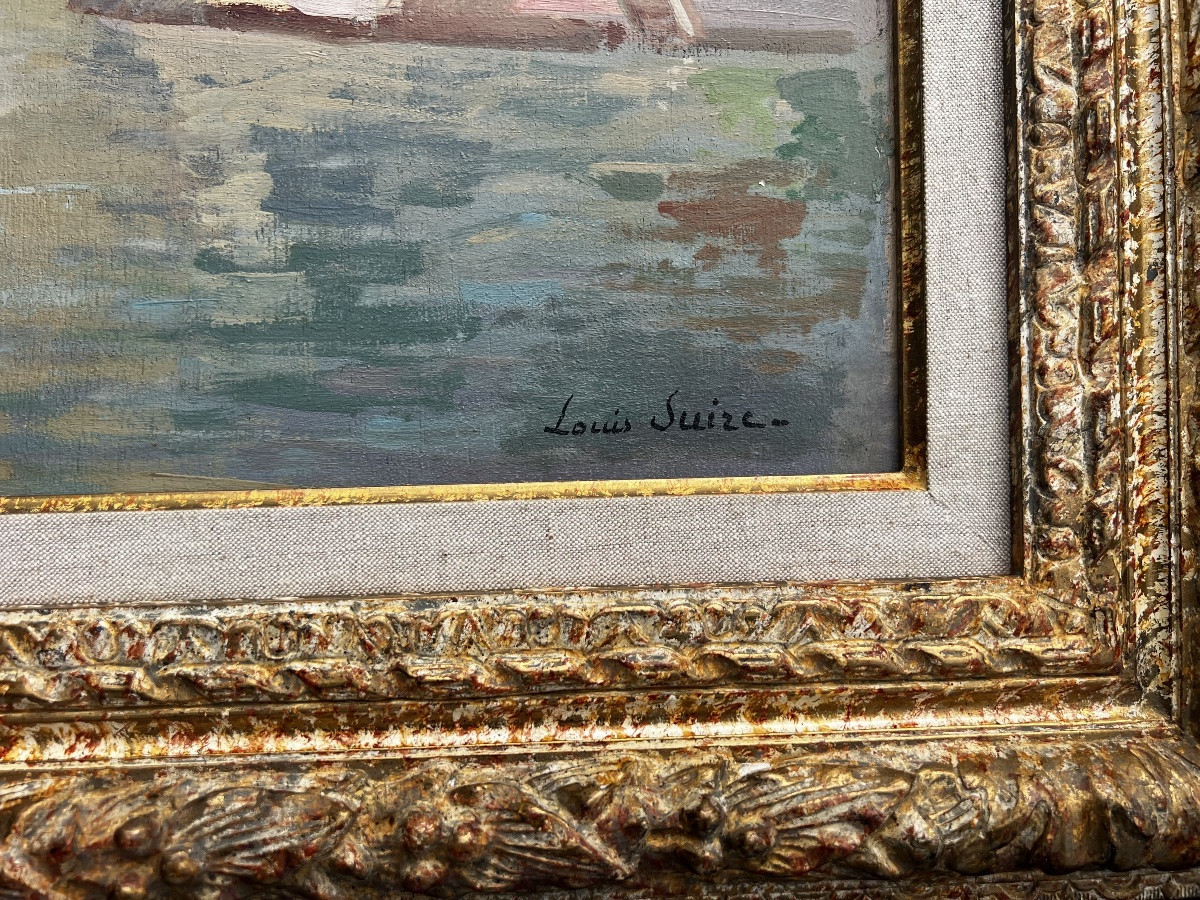 Painting Of The Port Of La Rochelle Signed Louis Suire île De Ré-photo-2