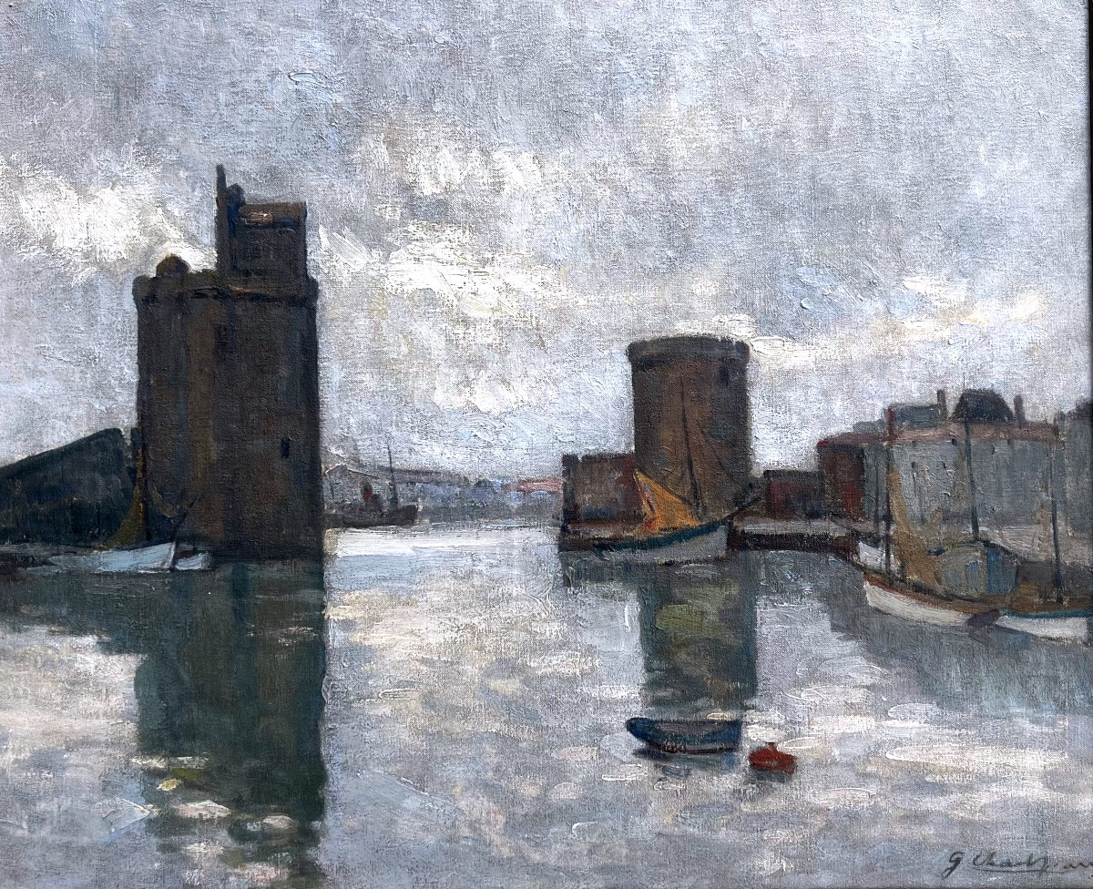 Painting Of The Port Of La Rochelle By Gabriel Charlopeau-photo-1