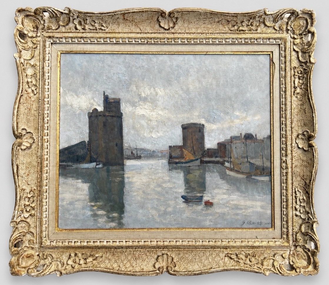 Painting Of The Port Of La Rochelle By Gabriel Charlopeau