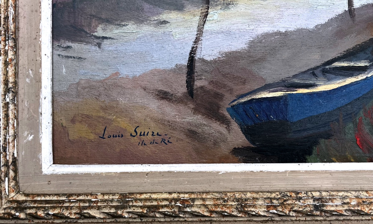 Painting Of The Port On The Ile De Ré By Louis Suire La Rochelle-photo-2