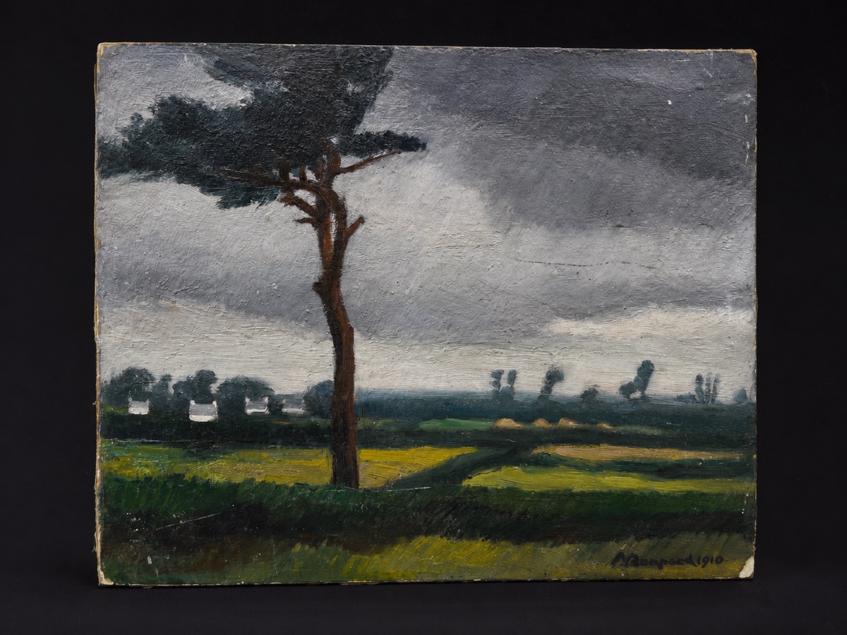 Tableau le paysage breton signé Pierre Bompard 1910  Bretagne 