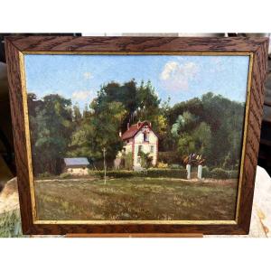 Ancien tableau paysage en Normandie signé Hrand Alyanak 1910 Arménie 