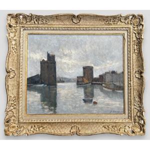 Painting Of The Port Of La Rochelle By Gabriel Charlopeau