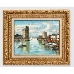 Painting Of The Port Of La Rochelle By Pierre Langlade
