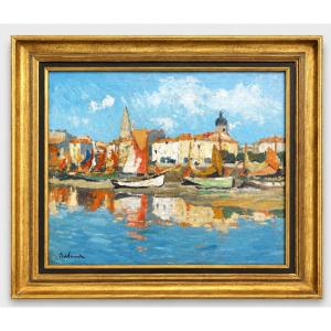 Painting Of The Port Of La Rochelle By Gaston Balande