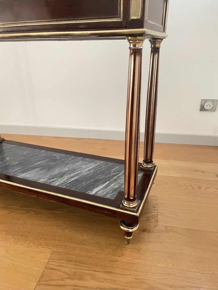 CONSOLE LOUIS XVI EN ACAJOU XVIII SIECLE-photo-1