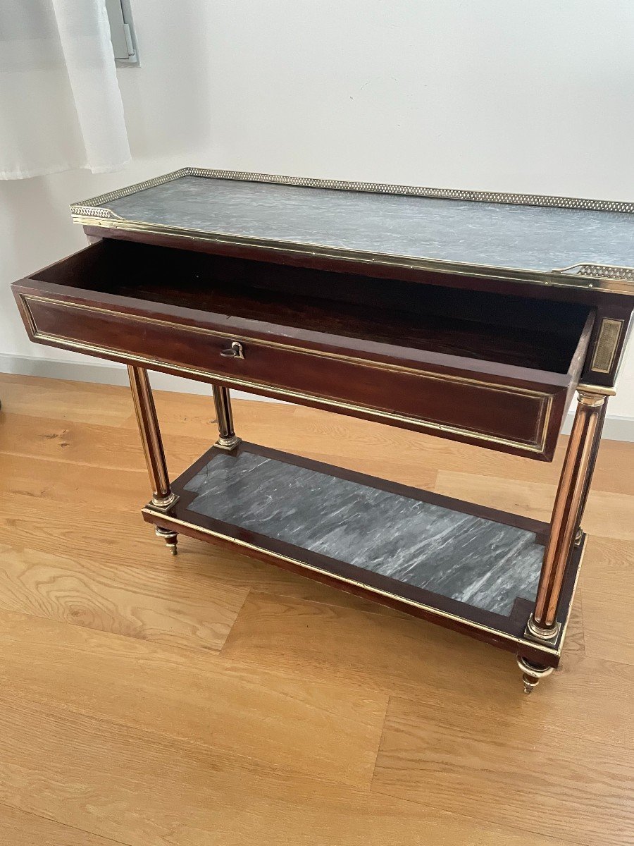 CONSOLE LOUIS XVI EN ACAJOU XVIII SIECLE-photo-6