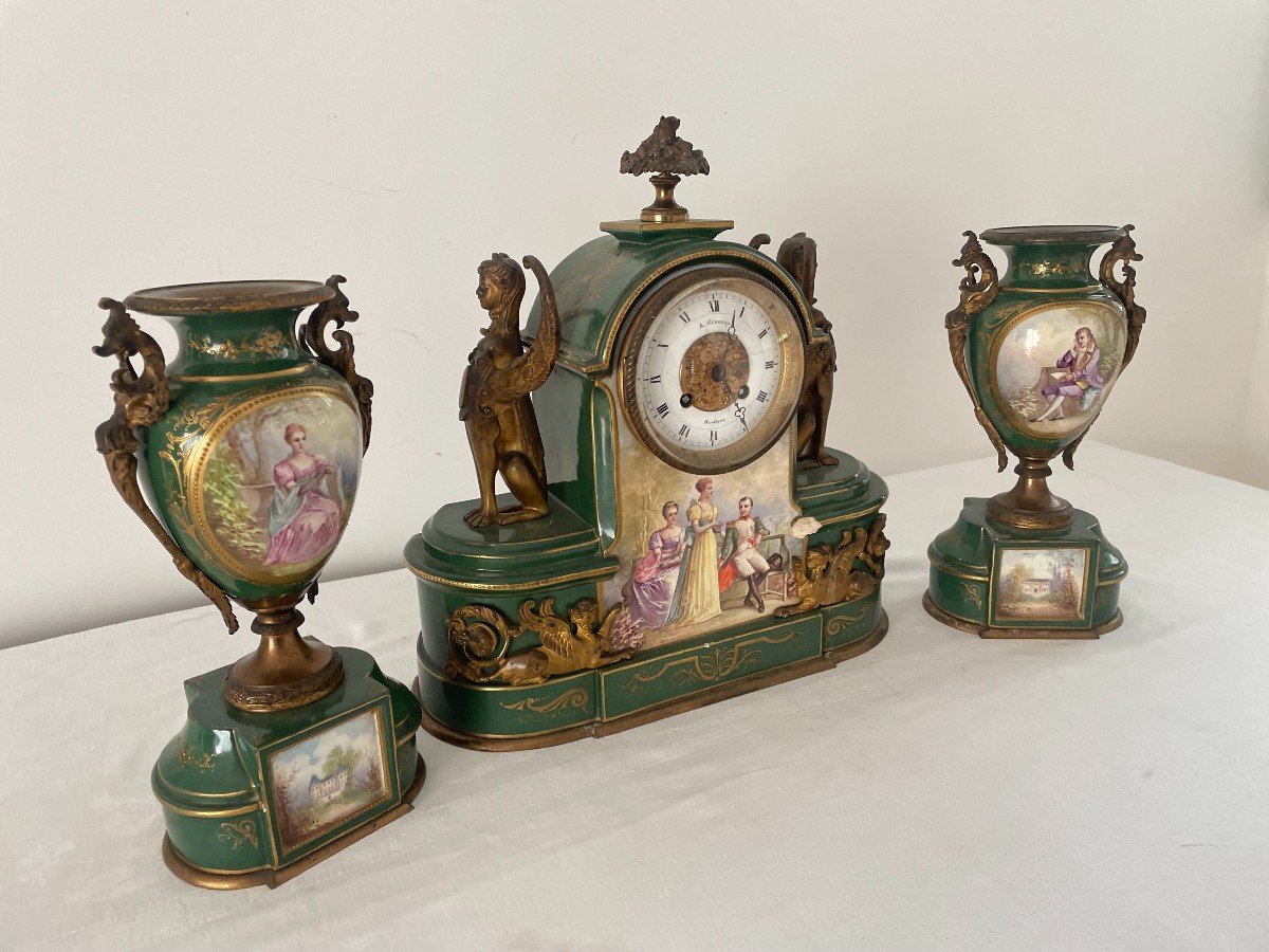 GARNITURE DE CHEMINEE DE STYLE EMPIRE-photo-4