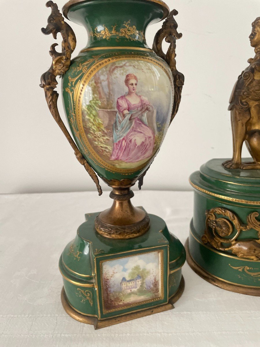 GARNITURE DE CHEMINEE DE STYLE EMPIRE-photo-3