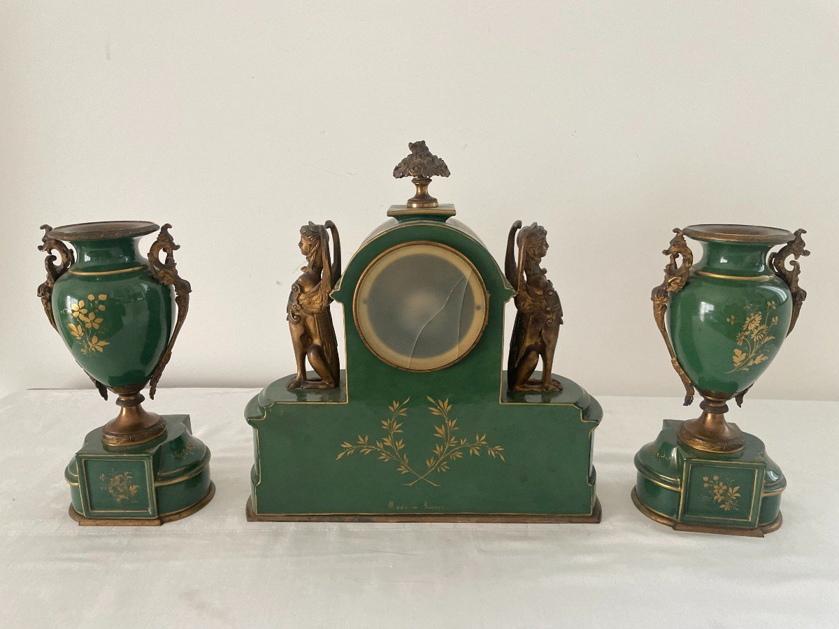 GARNITURE DE CHEMINEE DE STYLE EMPIRE-photo-5